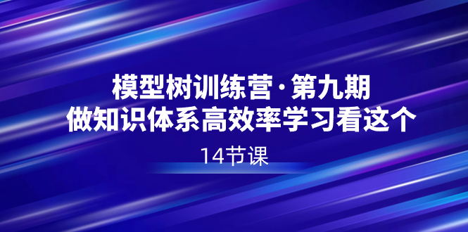 模型树特训营·第九期，做知识体系高效率学习看这个（14节课）-有道网创