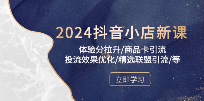 2024抖音小店新课，体验分拉升/商品卡引流/投流效果优化/精选联盟引流/等-有道网创