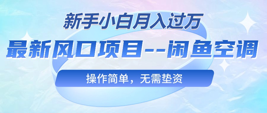 （10767期）最新风口项目—闲鱼空调，新手小白月入过万，操作简单，无需垫资-有道网创