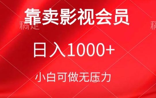 靠卖影视会员，日入1000+，落地保姆级教程，新手可学-有道网创