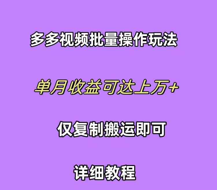 （10029期）拼多多视频带货快速过爆款选品教程 每天轻轻松松赚取三位数佣金 小白必…-有道网创