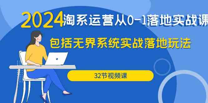 2024淘系运营从0-1落地实战课：包括无界系统实战落地玩法（32节）-有道网创