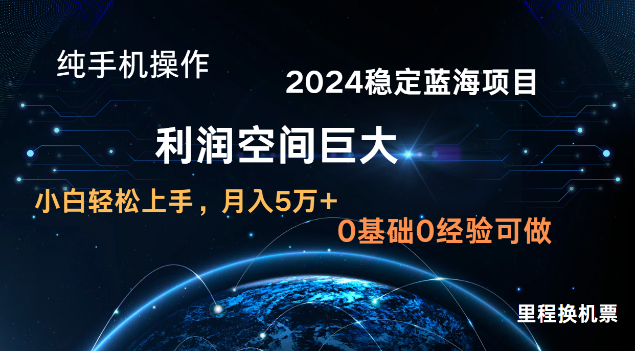 2024新蓝海项目 无门槛高利润长期稳定  纯手机操作 单日收益3000+ 小白当天上手-有道网创