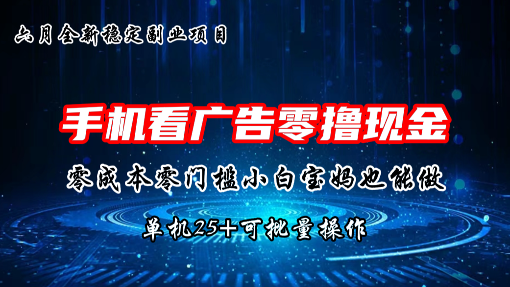 六月新项目，单机撸现金，单机20+，零成本零门槛，可批量操作-有道网创