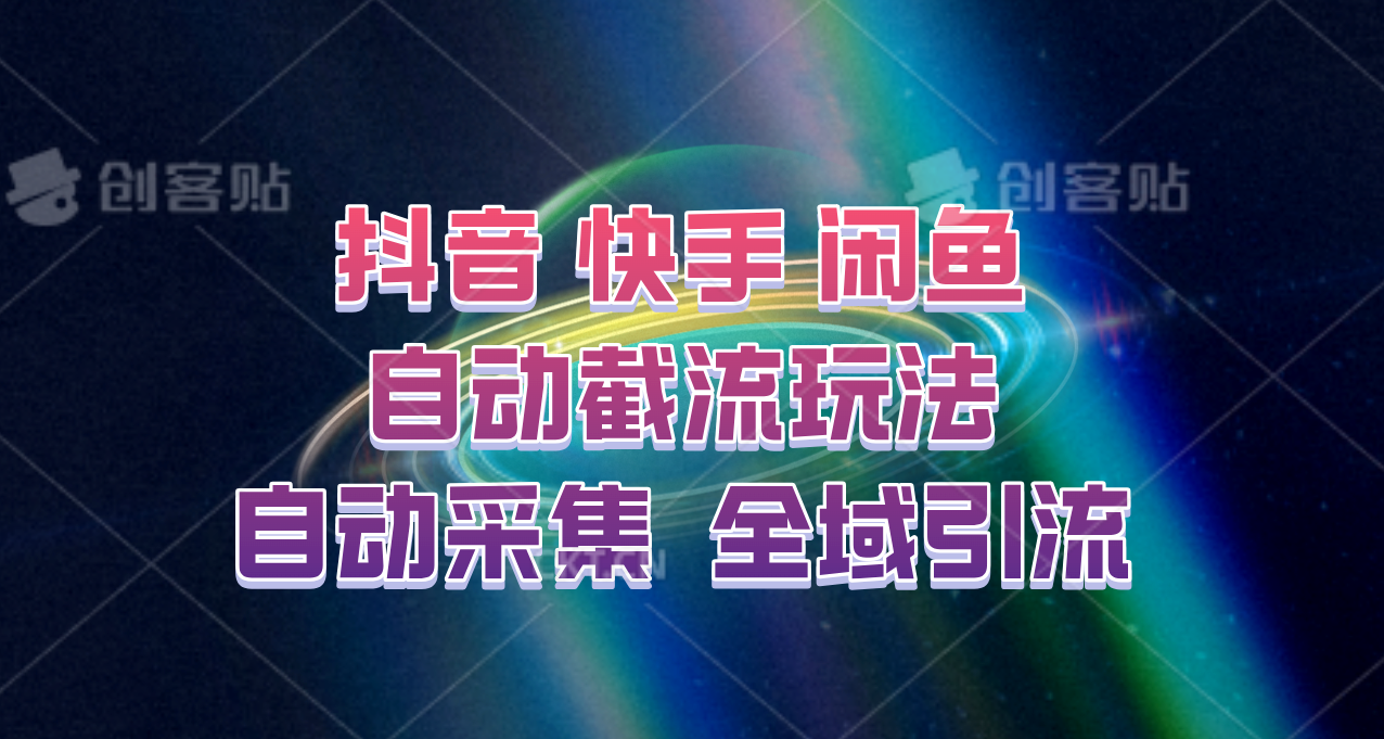 快手、抖音、闲鱼自动截流玩法，利用一个软件自动采集、评论、点赞、私信，全域引流-有道网创