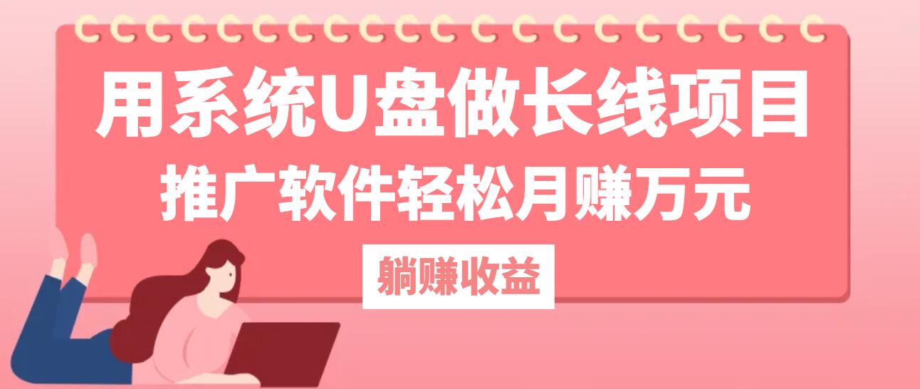 用系统U盘做长线项目，推广软件轻松月赚万元(附制作教程+软件-有道网创