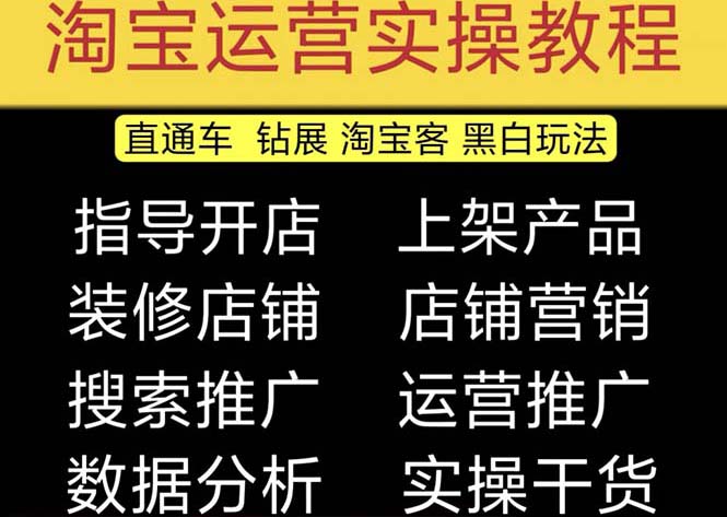 2023淘宝开店教程0基础到高级全套视频网店电商运营培训教学课程（2月更新）-有道网创