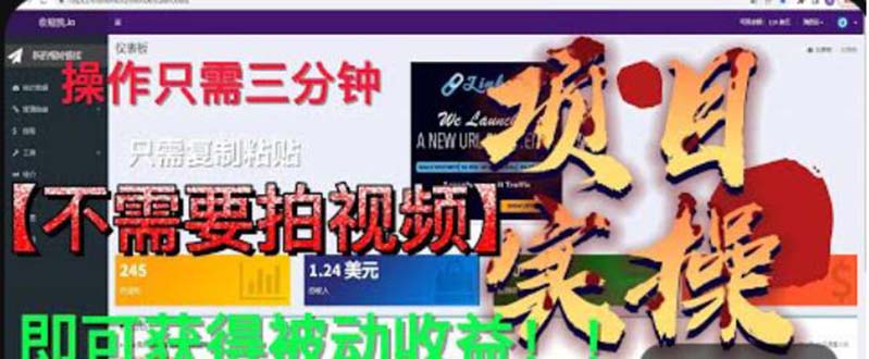 最新国外掘金项目 不需要拍视频 即可获得被动收益 只需操作3分钟实现躺赚-有道网创